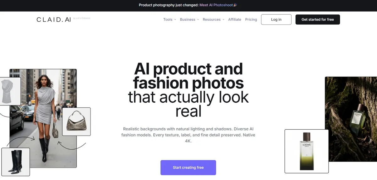 Claid.ai enterprise AI product photography platform
