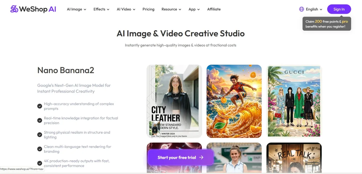 WeShop AI fashion model generation platform
