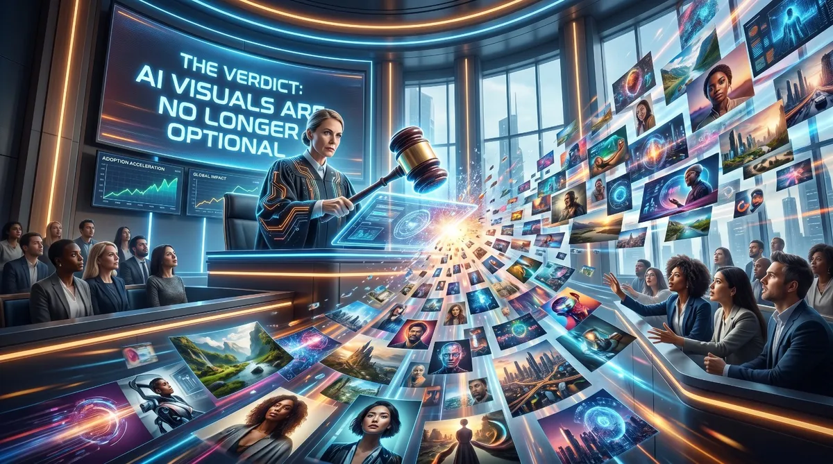 The Verdict: AI Visuals Are No Longer Optional - illustration showing the impact of AI visuals in e-commerce
