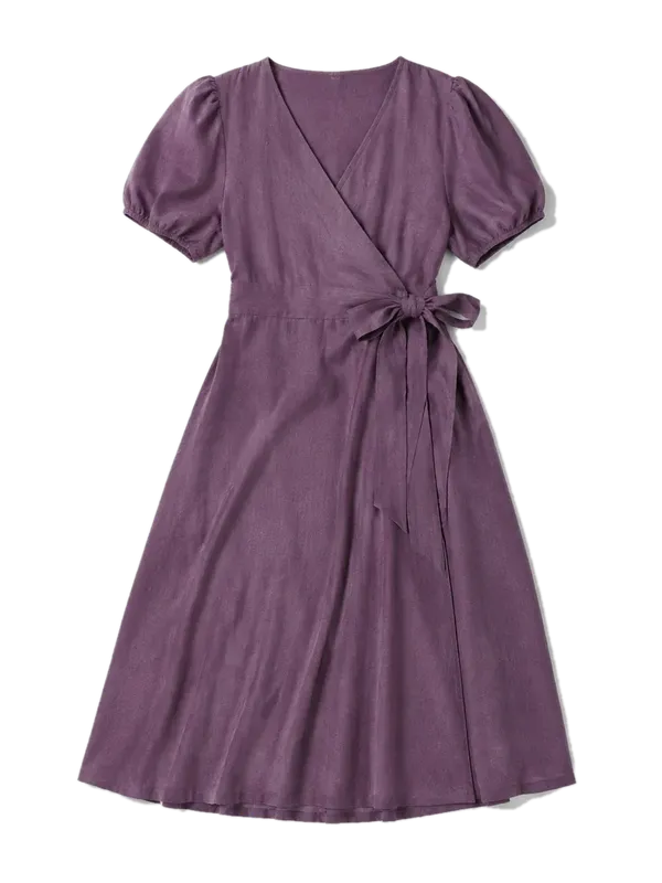 Orchid dress cut out on a transparent background, returned by a clipping path service