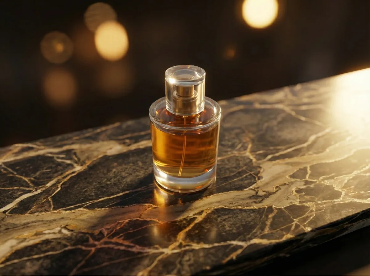Product photo with AI-generated luxury background