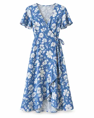 Floral Wrap Dress