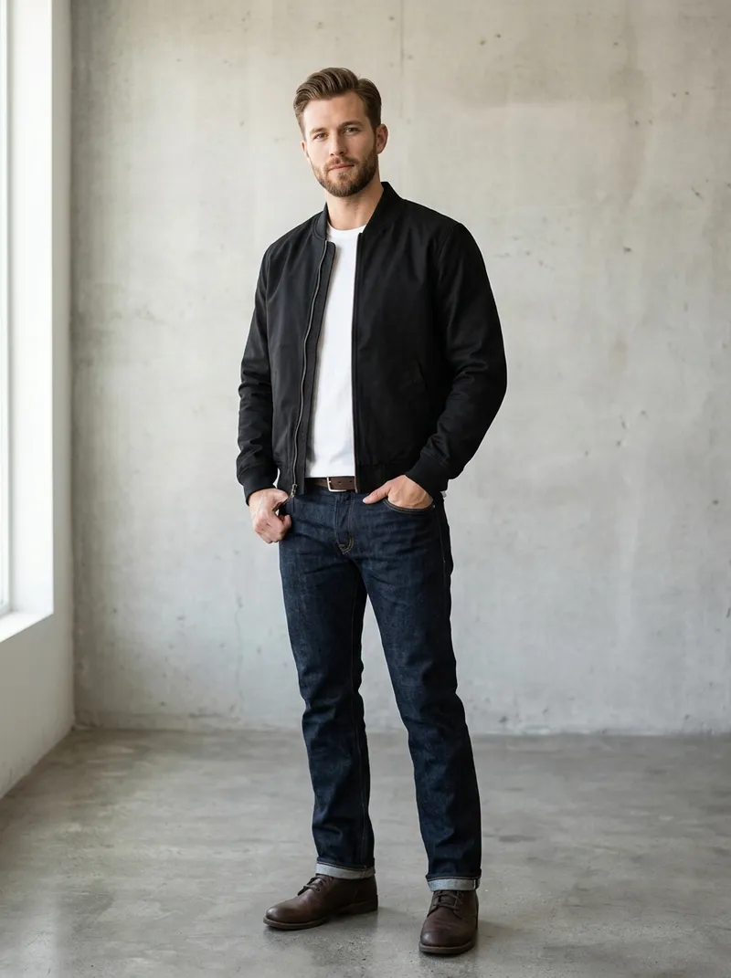 Bomber Jacket on-model source photo