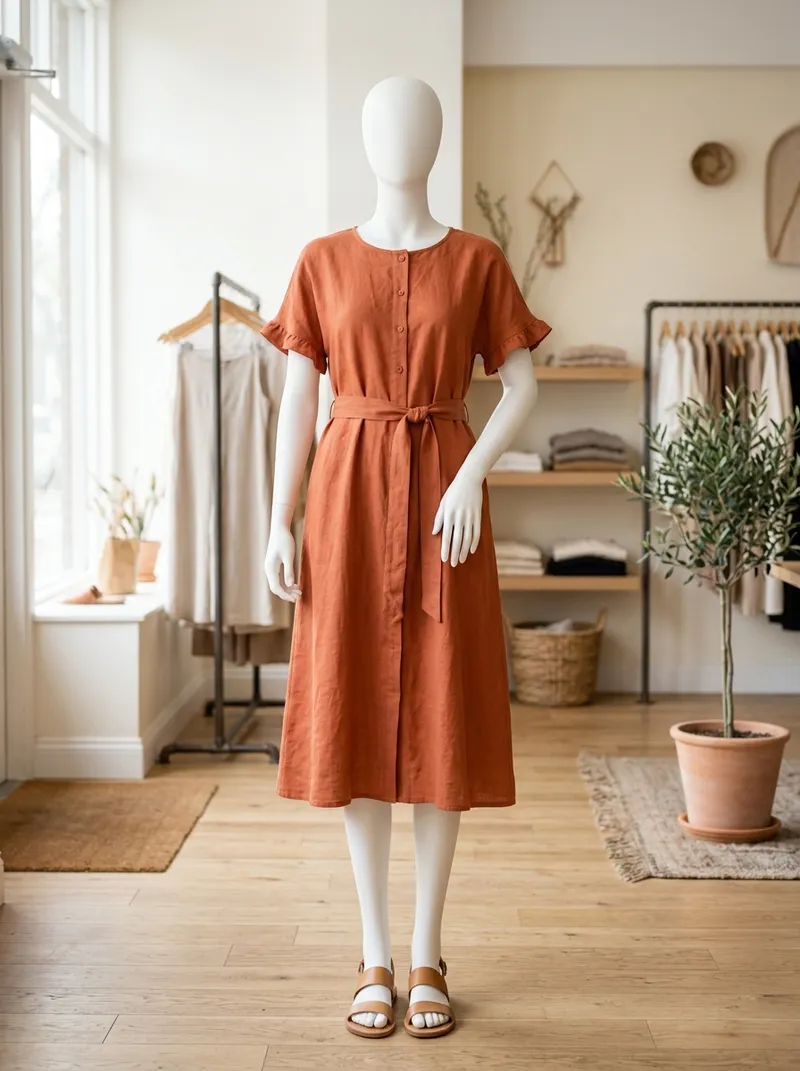 Original model before AI model swap: Mannequin to model