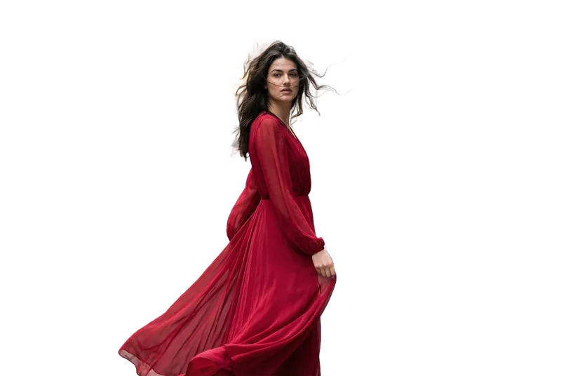 Fashion model with background removed - clean cutout