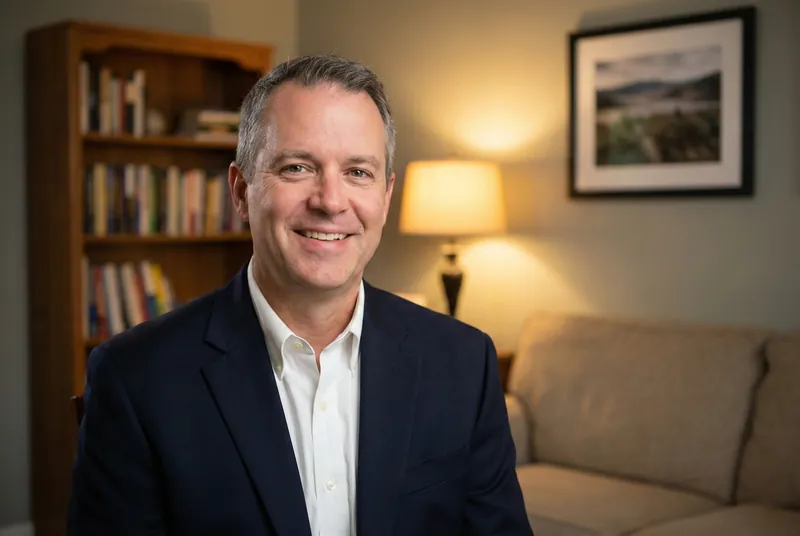 Portrait photo with distracting background