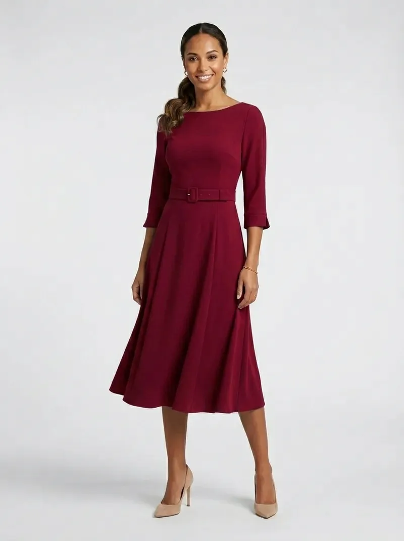 Photo after AI edit: Make the dress red