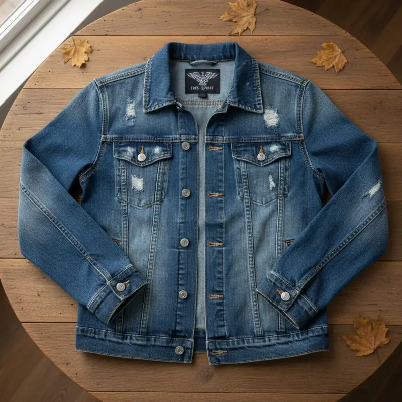 Denim Jacket product photo before virtual try-on