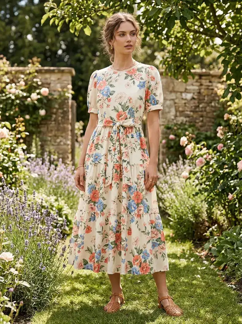 AI virtual try-on result: Dress on model