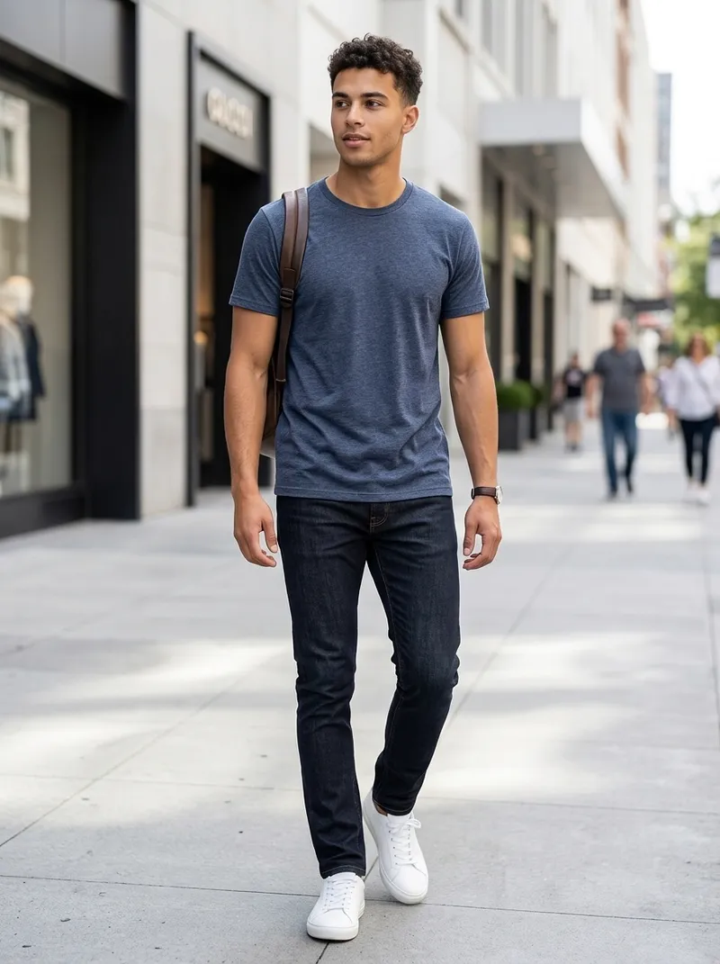 AI virtual try-on result: T-Shirt on model