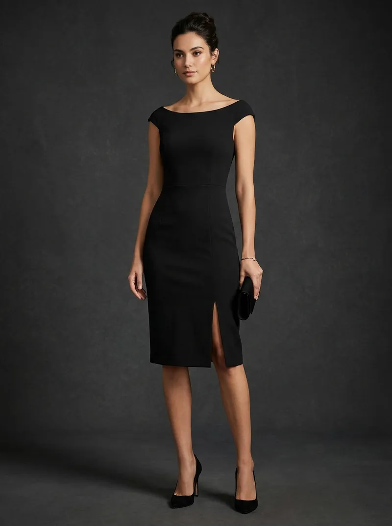 Model for evening wear virtual try-on