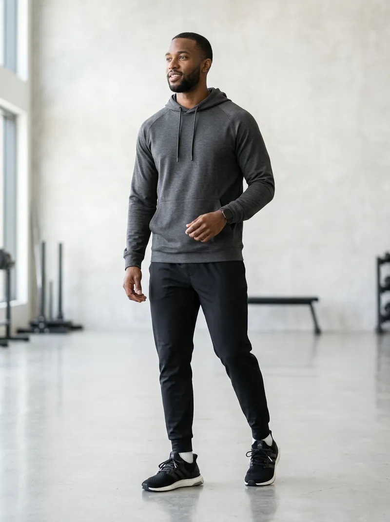 Athleisure model from virtual try-on library